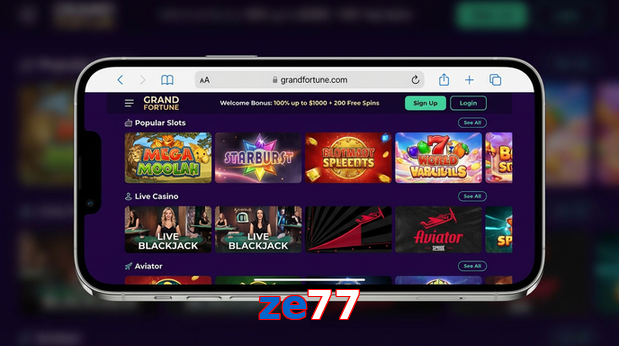 Main screen of Ze77 ios page for PK players
